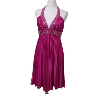 -- Betsy & Adam Magenta backless dress Women's Size 6